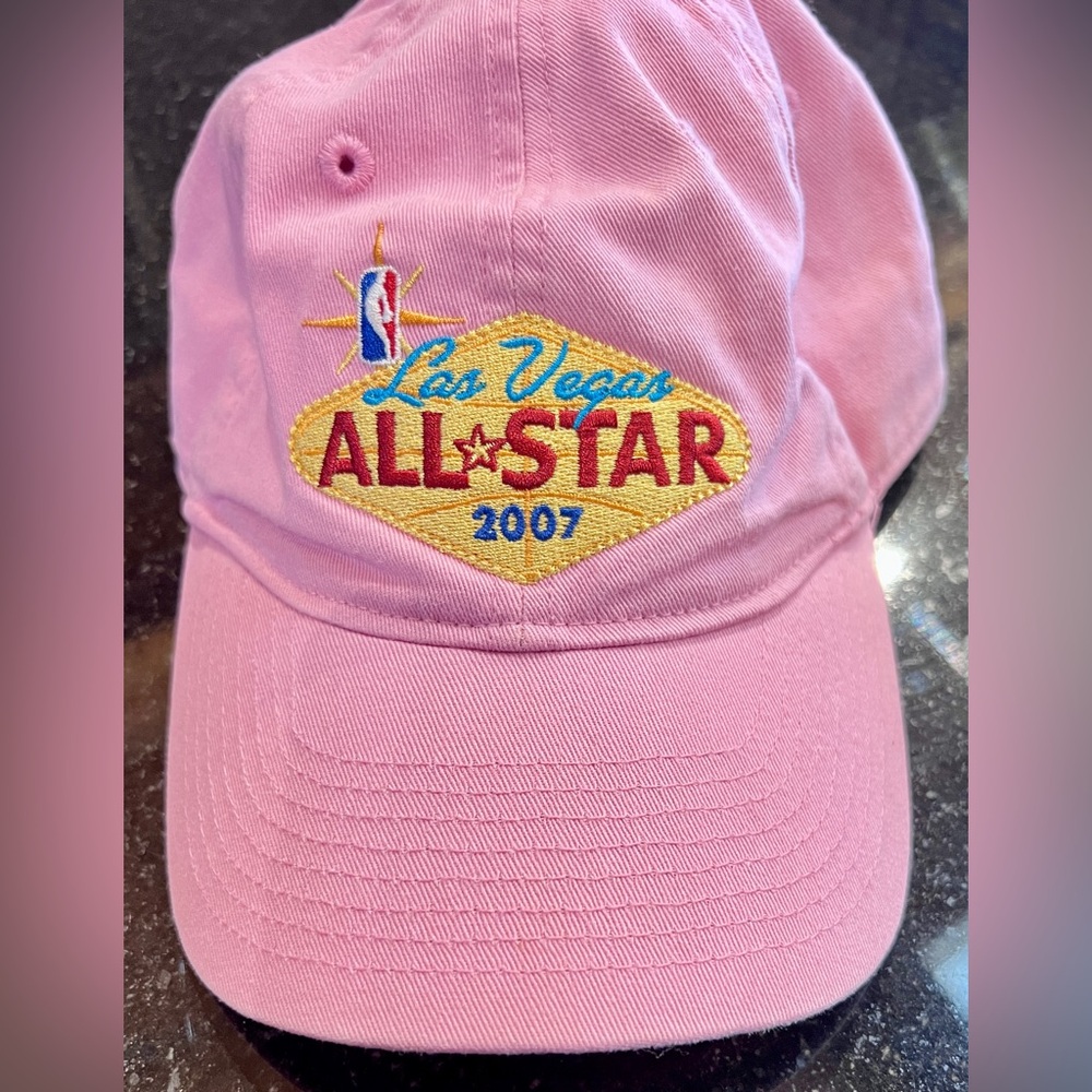 2007 NBA All-Star Game Las Vegas Adidas Adjustable Strapback Cap Hat Pink